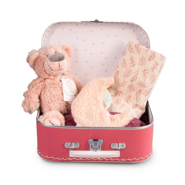 koffertje pink bear front